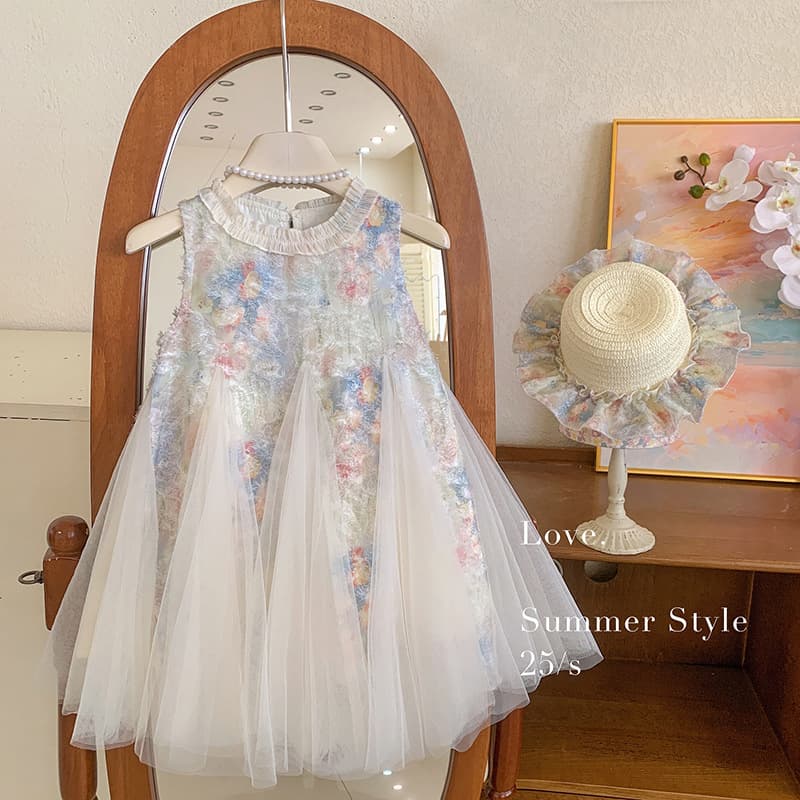Summer dress, children's small princess costume, girl's skirt, summer clothing, western style 2