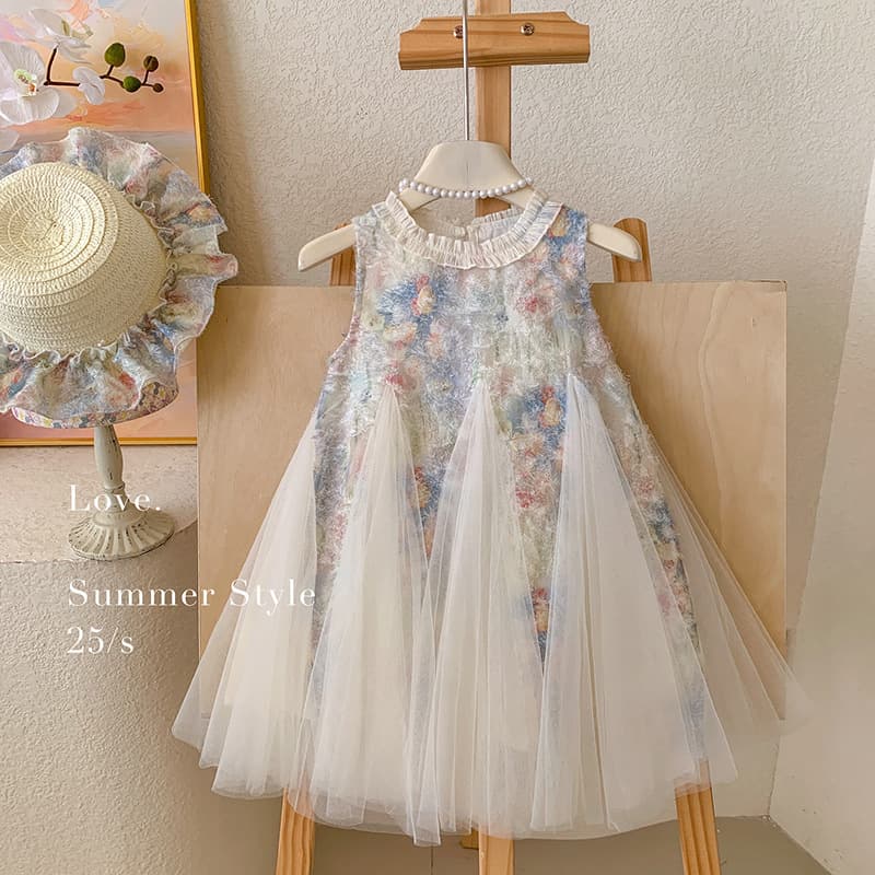 Summer dress, children's small princess costume, girl's skirt, summer clothing, western style 4