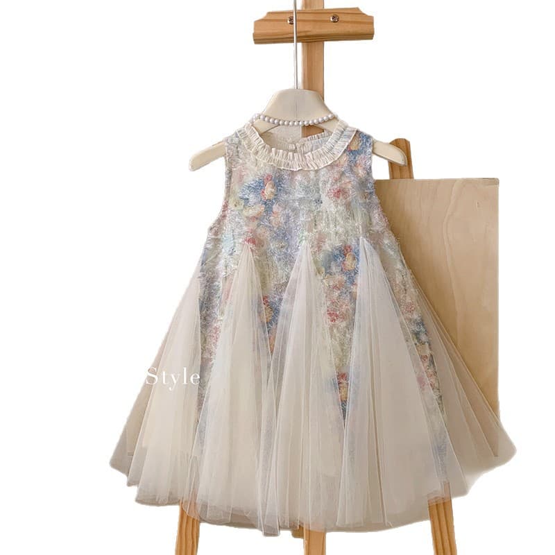 Summer dress, children's small princess costume, girl's skirt, summer clothing, western style 5