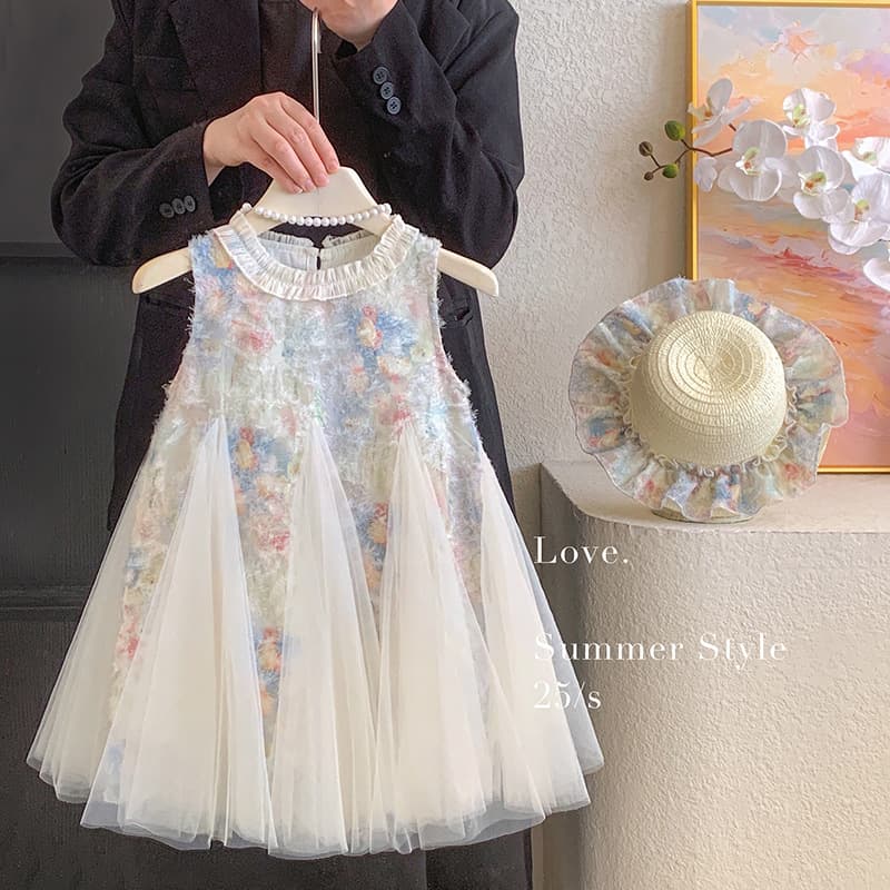 Summer dress, children's small princess costume, girl's skirt, summer clothing, western style 1