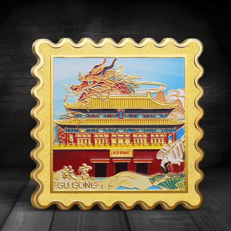 Spot metal souvenirs tourist attractions color relief Great Wall Beijing Forbidden City stamps commemorative medals collection 4