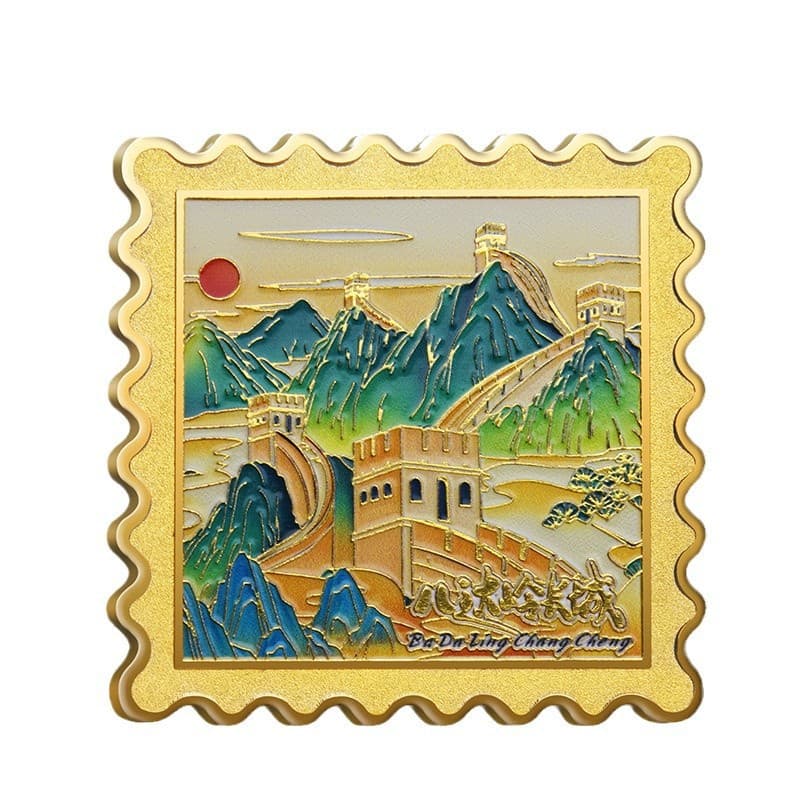 Spot metal souvenirs tourist attractions color relief Great Wall Beijing Forbidden City stamps commemorative medals collection 5