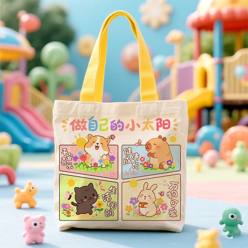 Children's shopping bag for students, handheld cloth bag, pack, Birthday gift, custom-made 2