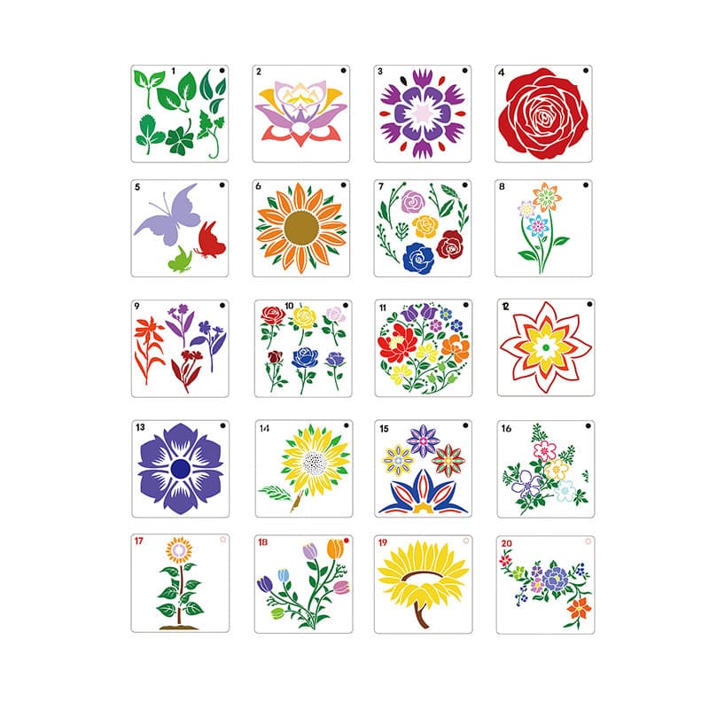 (Cross-border trading), template with sunflower extract, plastic spray, flowered, DIY 4
