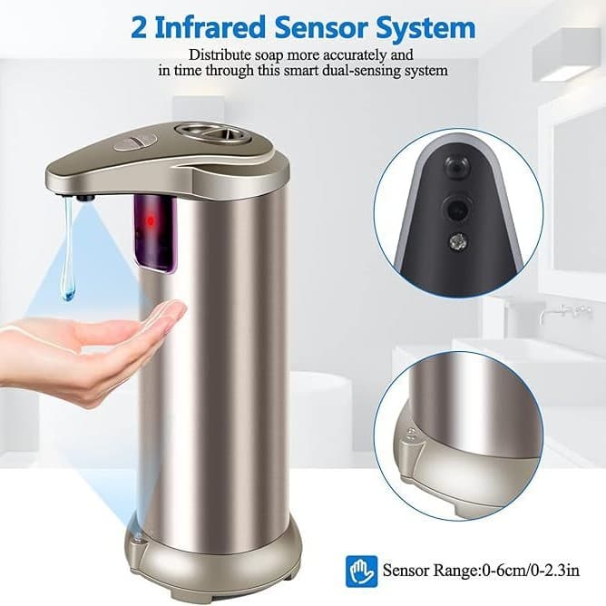 Automatic induction soap stainless steel 1