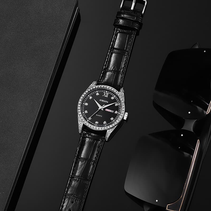 Swiss brand luxury watch cross-border log series luminous diamond-set quartz men's watch one-piece delivery 2