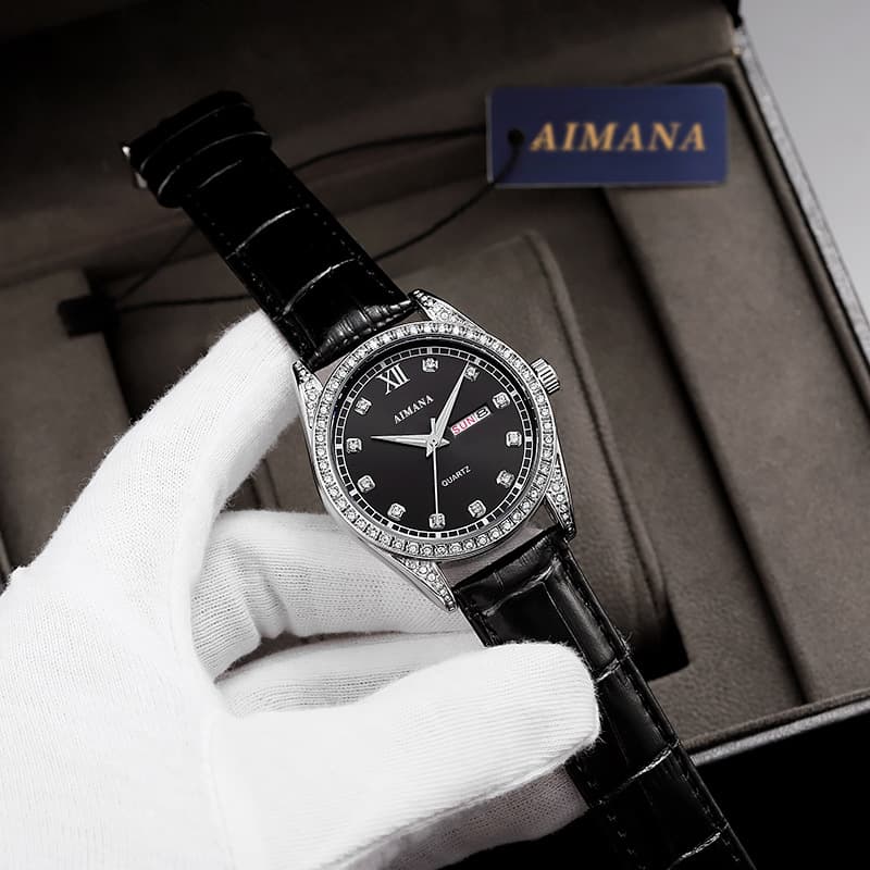 Swiss brand luxury watch cross-border log series luminous diamond-set quartz men's watch one-piece delivery 4