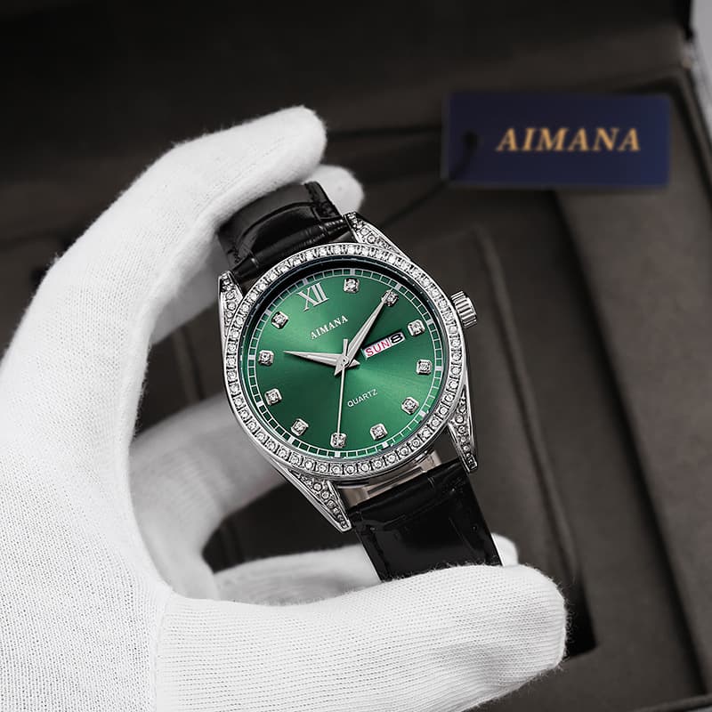 Swiss brand luxury watch cross-border log series luminous diamond-set quartz men's watch one-piece delivery 9