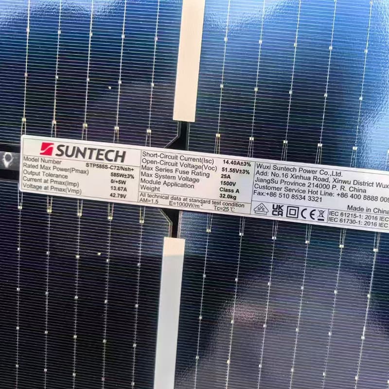 Suntech Class A 580 watt 585 watt 590 watt bifacial double glass solar module manufacturer direct sales solar photovoltaic panels 4