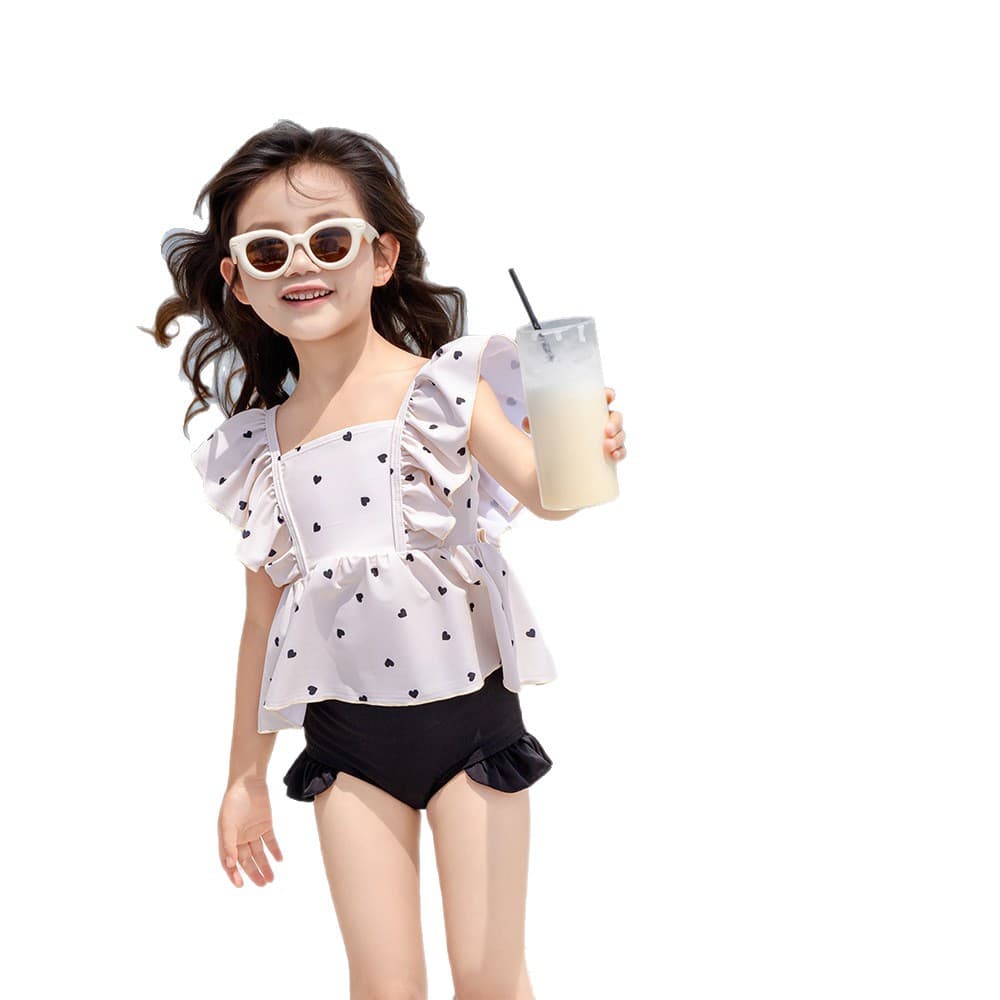 (Cross-border trading), children's cute split quick dry swimwear, floral print 5