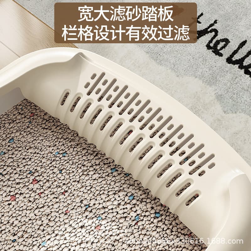 High fence large cat litter box pet supplies plastic extra large semi-enclosed anti-splash young kitten litter box cross-border 2
