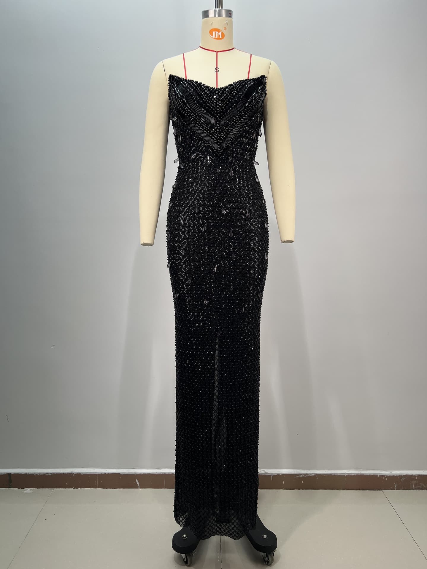 (Cross-border trading), black bra top, sexy evening dress, European style, graduation party 2