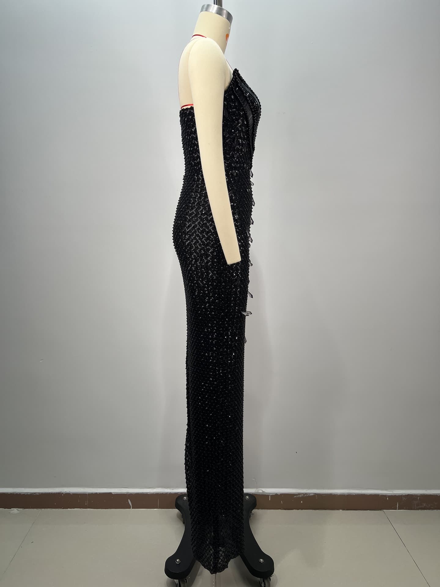 (Cross-border trading), black bra top, sexy evening dress, European style, graduation party 4