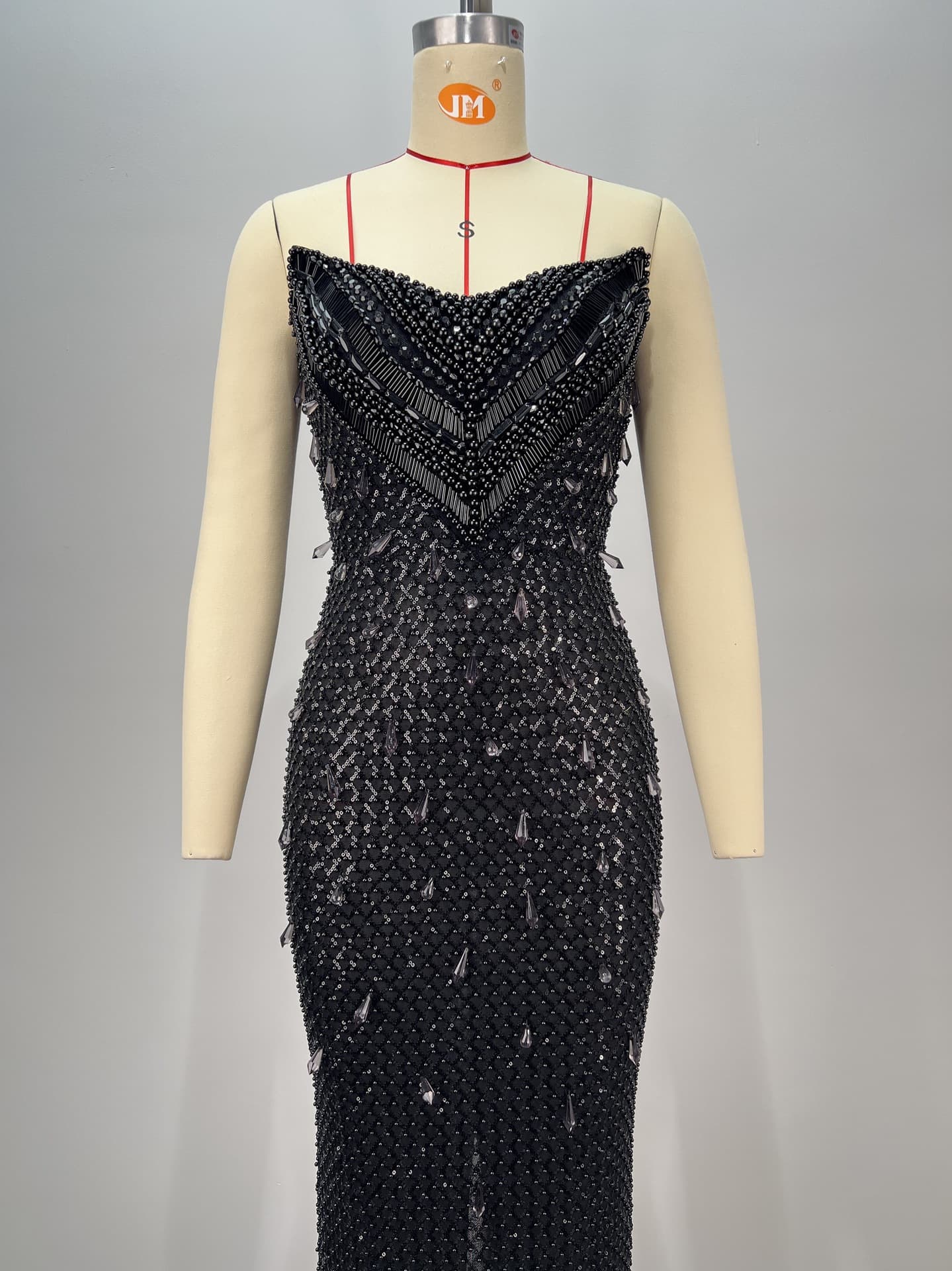 (Cross-border trading), black bra top, sexy evening dress, European style, graduation party 5