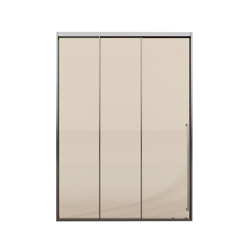 Hotel stainless steel straight shower room B&B bathroom sliding door tempered glass shower screen bathroom door 5