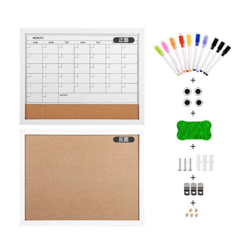 Production office wall-mountable record board planning board magnetic erasable writing message board white board cork board calendar 3