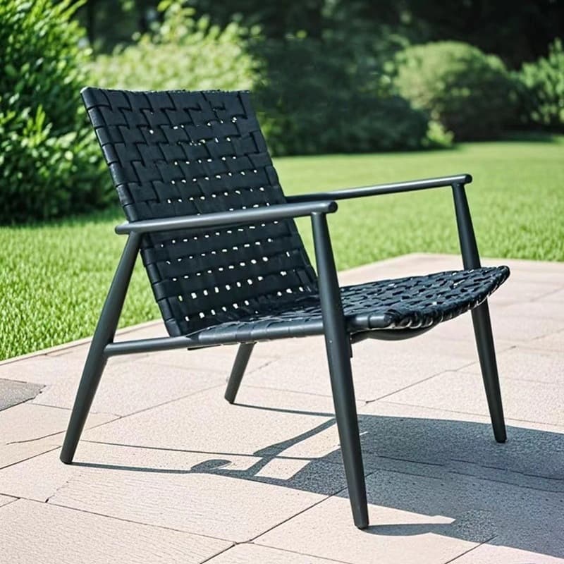 Outdoor rattan sofa courtyard villa garden table and chairs open-air outdoor balcony leisure chair hotel bed and breakfast sofa chair 3