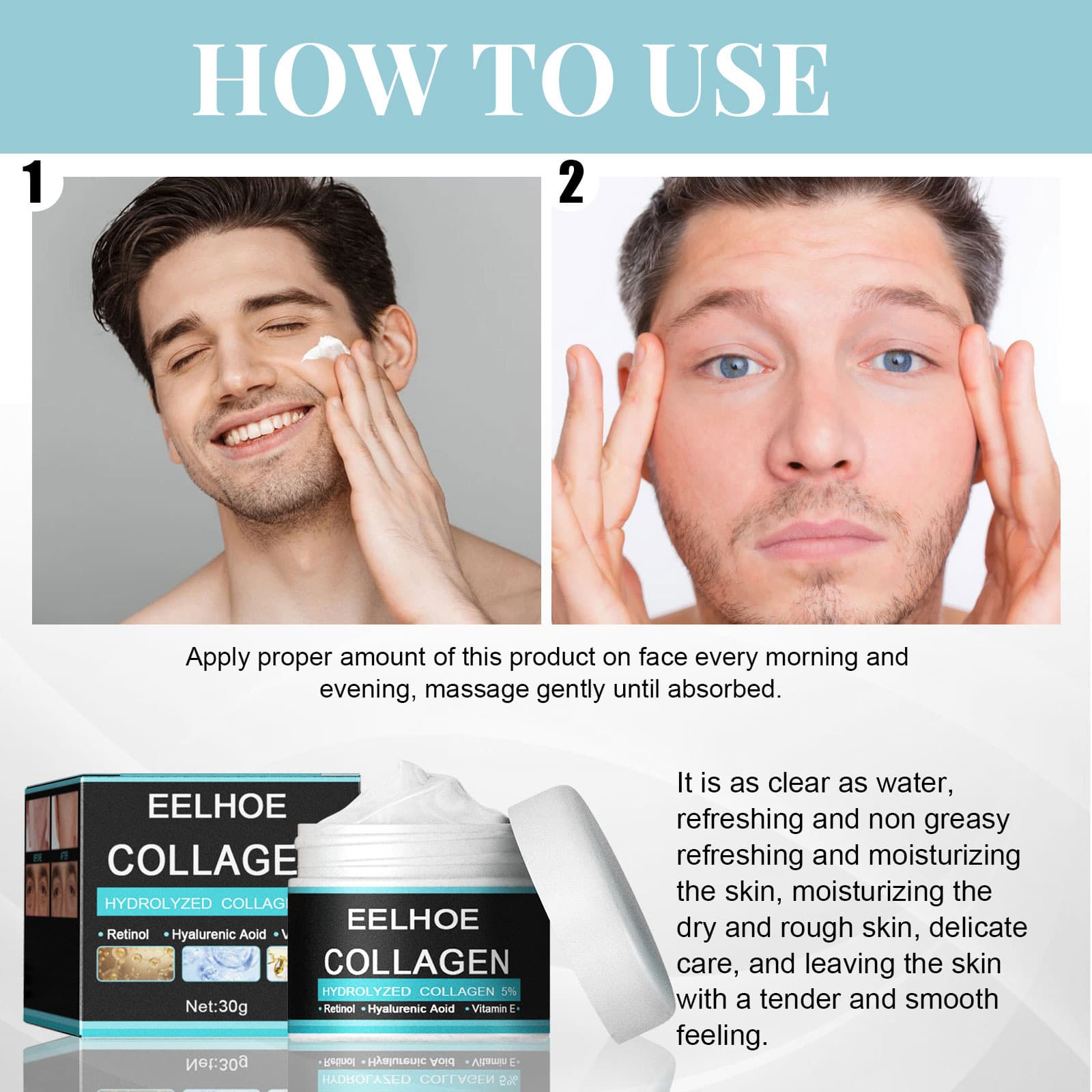 Eelhoe, refreshing moisturizing shiny medical cream for skin care for face 2