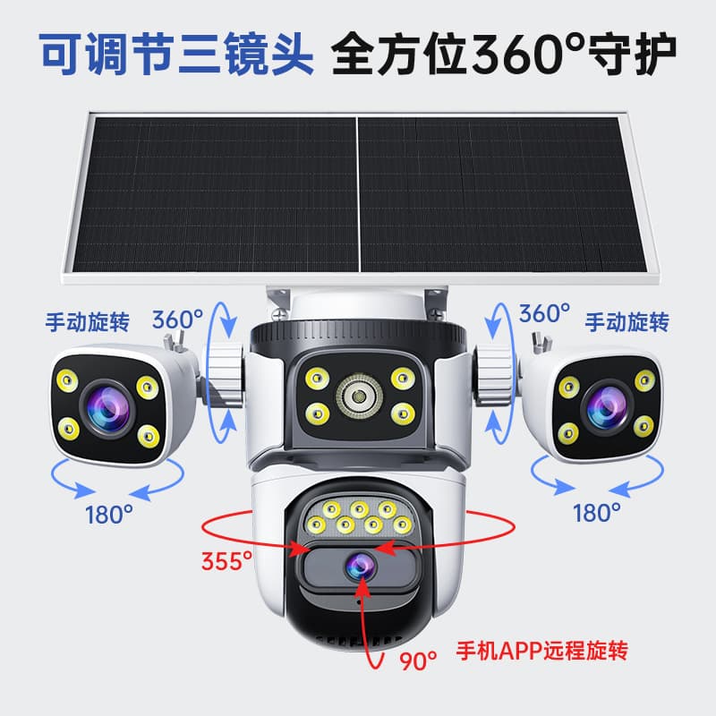 Monitor solar-powered, waterproof CCTV camera, safe smart videocamera 2