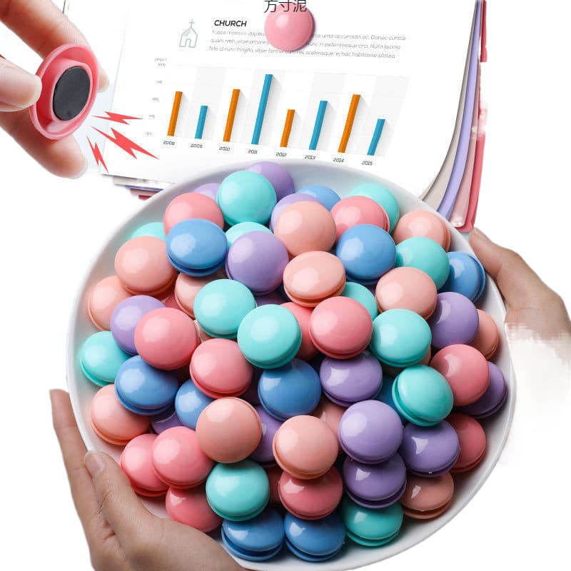 Round color magnetic granules blackboard sticker small magnetic white board magnetic stickers sucking iron white board sticker Morandi teacher 5