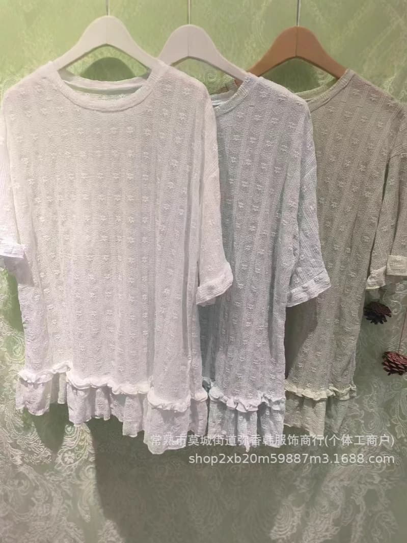 Cute lace summer T-shirt 2