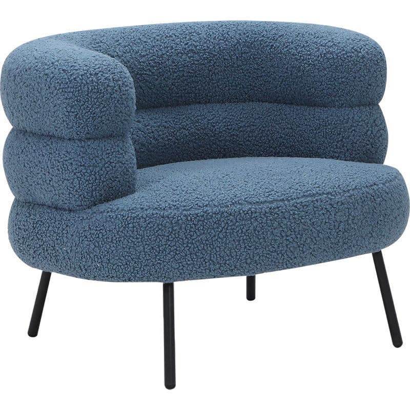 Single sofa chair, lamb velvet lazy sofa chair, living room, bedroom, balcony, casual makeup chair, dressing table single chair 5