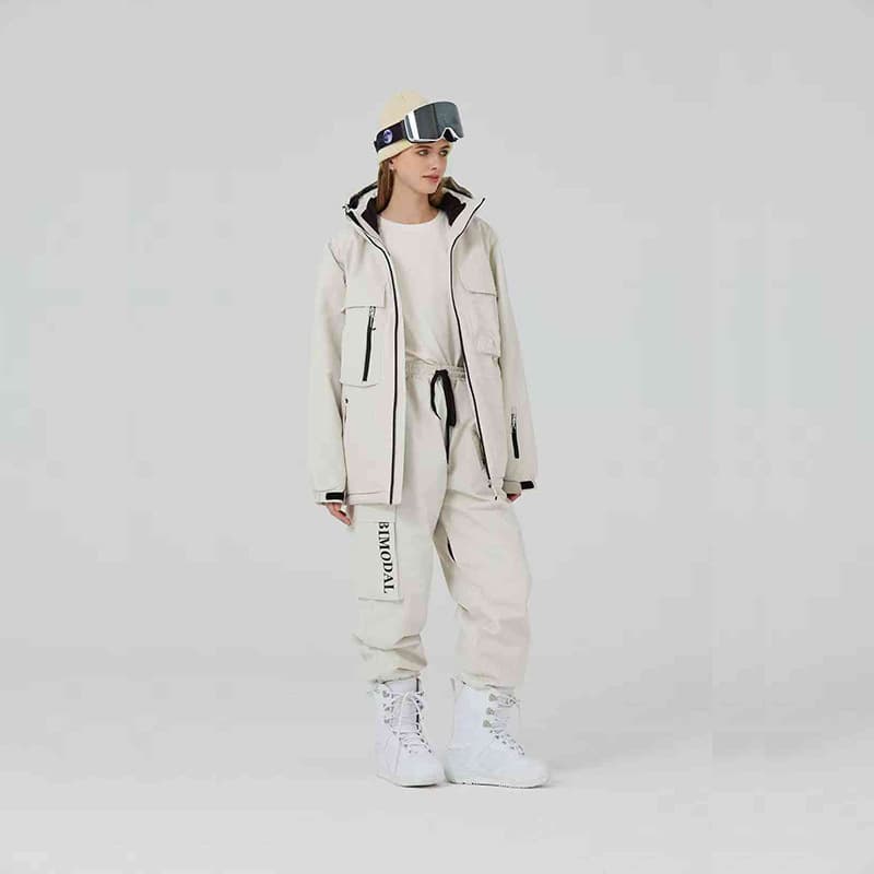 Ski jacket, men's set, "Mountain cloud" tea, windproof waterproof ski board 3