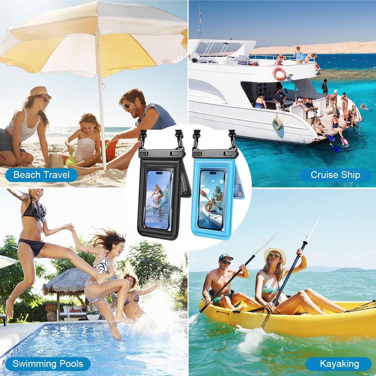 Mobile phone protection, sponge waterproof bag for swimming 3
