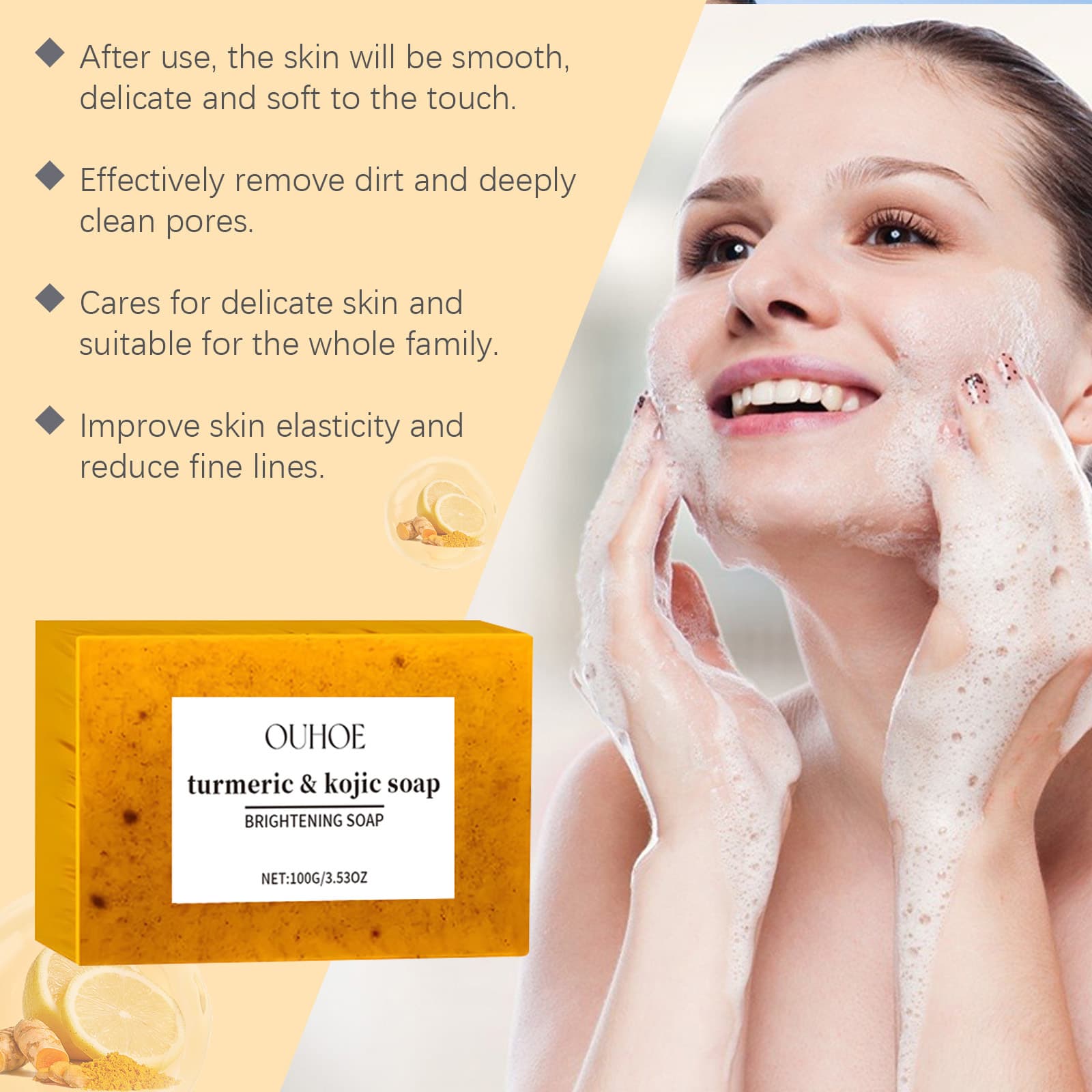 OUHOE Soft body soap, medical cleansing milk for face full body, gentle cleansing 2