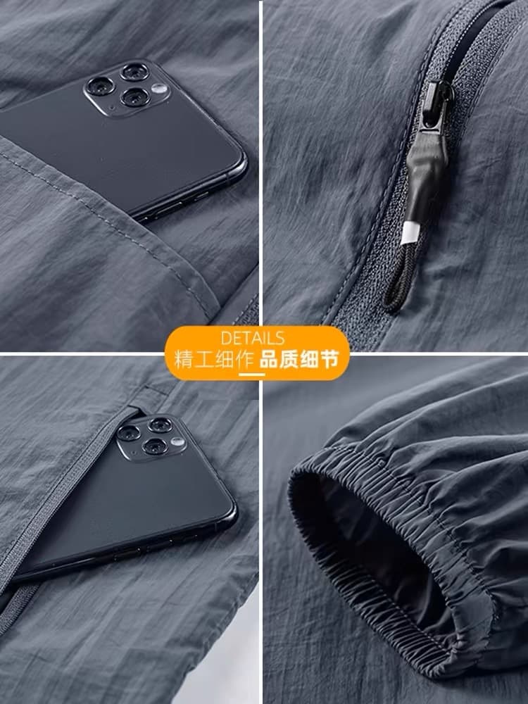 Men's silk quick dry summer sun protection clothing, thin breathable travel jacket, Collection Year 2025 4
