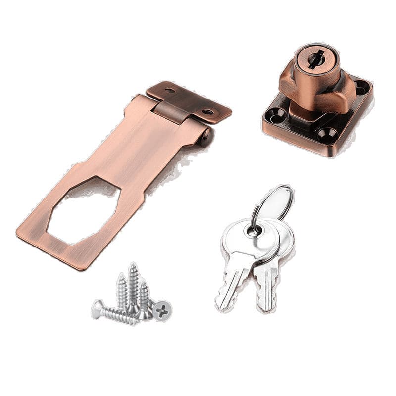 With lock lock card buckle door lock desk, drawer door lock, buckle closet lock home lock free opening 5