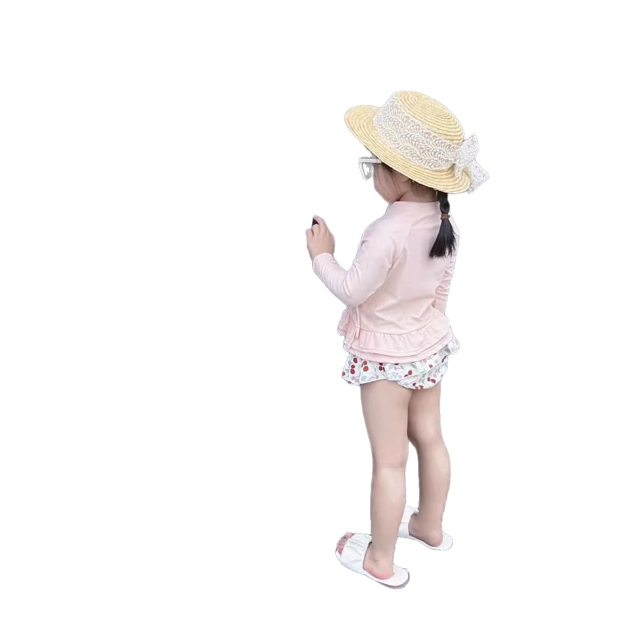 Long-sleeve, cute swimwear, quick dry small princess costume for swimming, sun protection 5