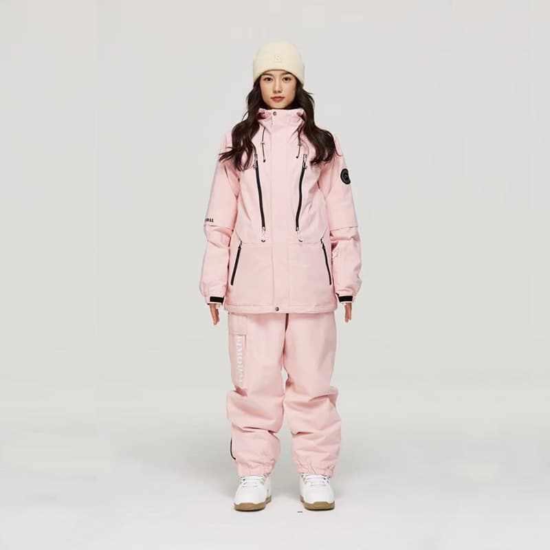 Ski ski suit, jacket, men's set, "Mountain cloud" tea, windproof waterproof ski board 3
