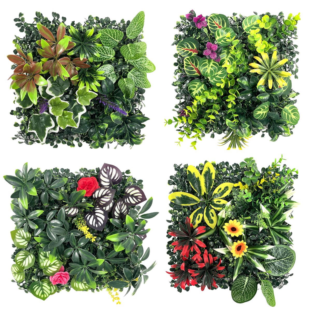 Cross-border hot selling simulated plant wall plant background wall green plant wall artificial turf decoration landscaping background fern 2
