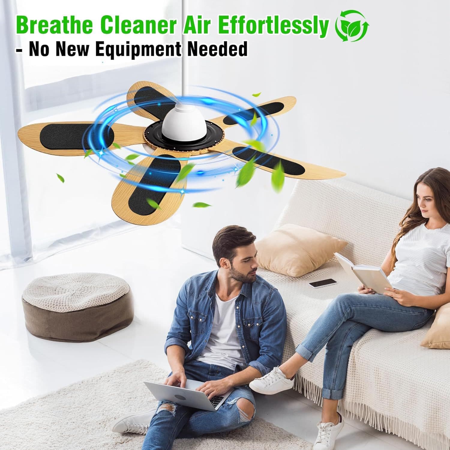 Cross-border ceiling fan activated carbon filter cotton fan blade coconut activated carbon high efficiency air purification G 4 filter cotton 3