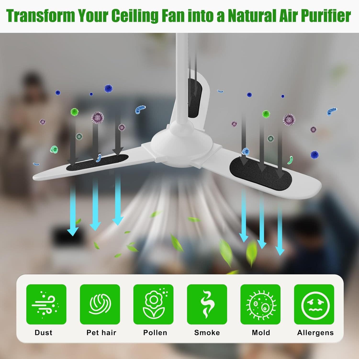 Cross-border ceiling fan activated carbon filter cotton fan blade coconut activated carbon high efficiency air purification G 4 filter cotton 4