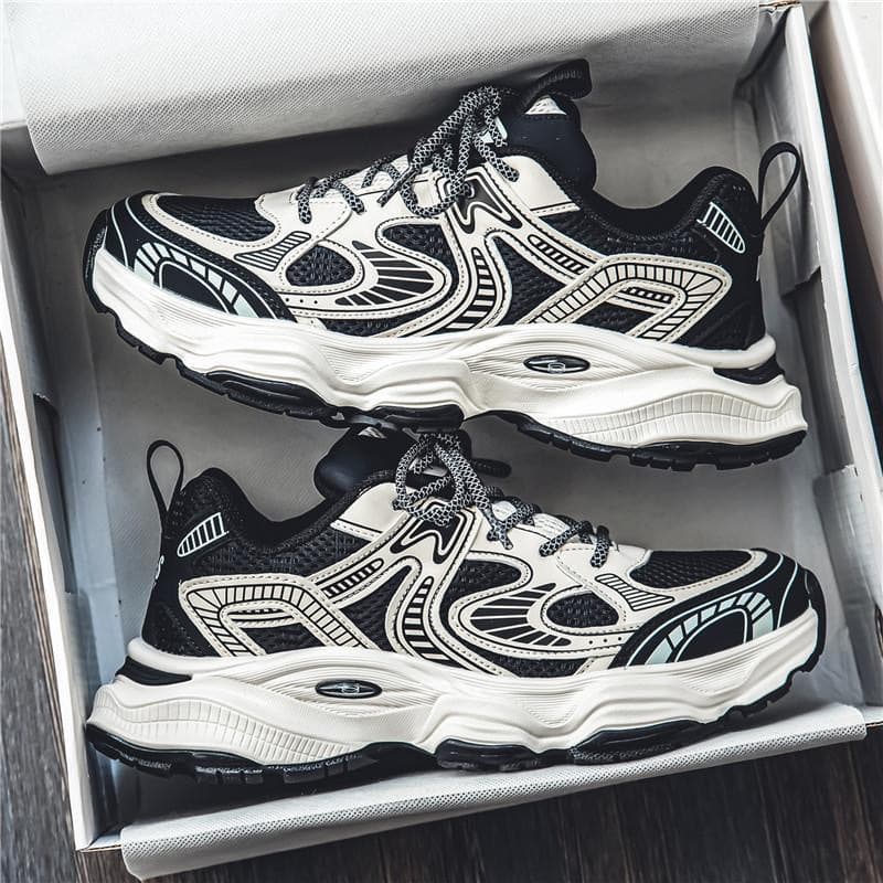 Sports shoes spring men's shoes new breathable mesh shoes men's trendy versatile thick-soled height-increasing shoes casual dad shoes 3