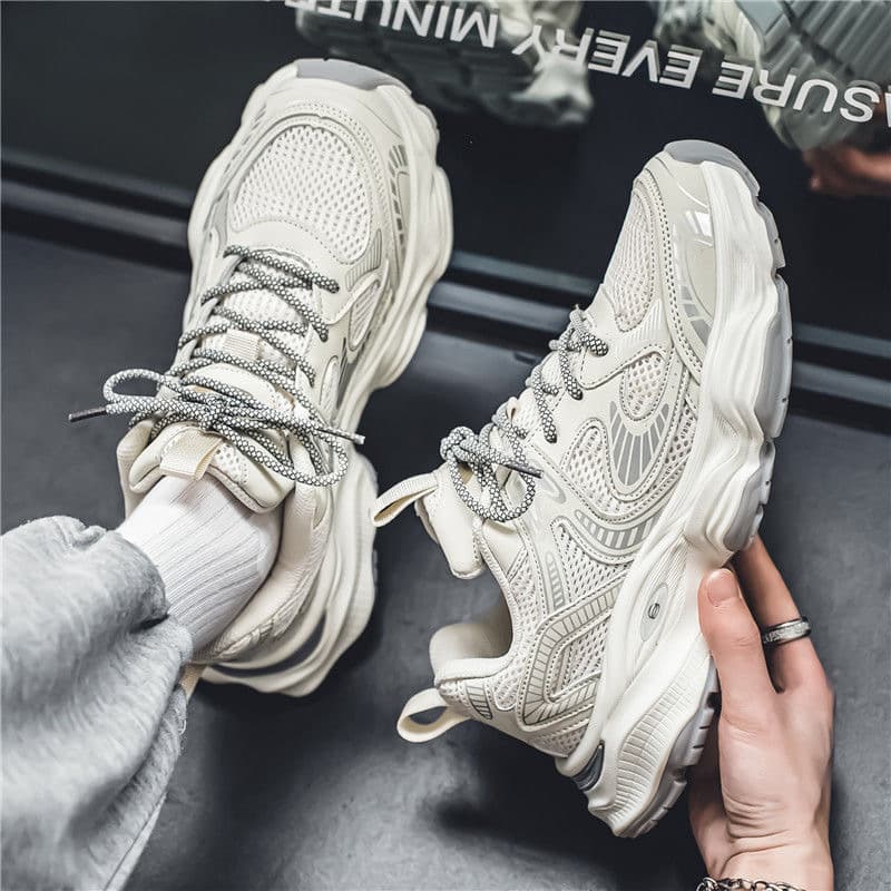Sports shoes spring men's shoes new breathable mesh shoes men's trendy versatile thick-soled height-increasing shoes casual dad shoes 4