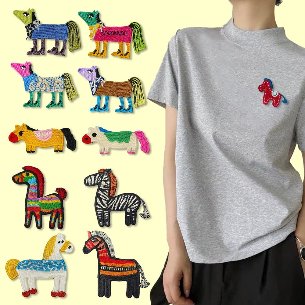 Cute small laptop, pony, decorations, phone case, jeans with accessories, new collection, with embroidery 2