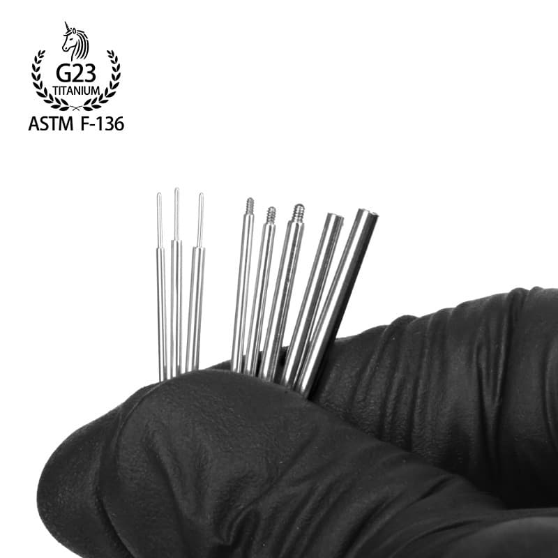 Stainless steel guide needle inner and outer thread pin perforation guide rod earrings lip nail tongue nail traction needle auxiliary tool 2