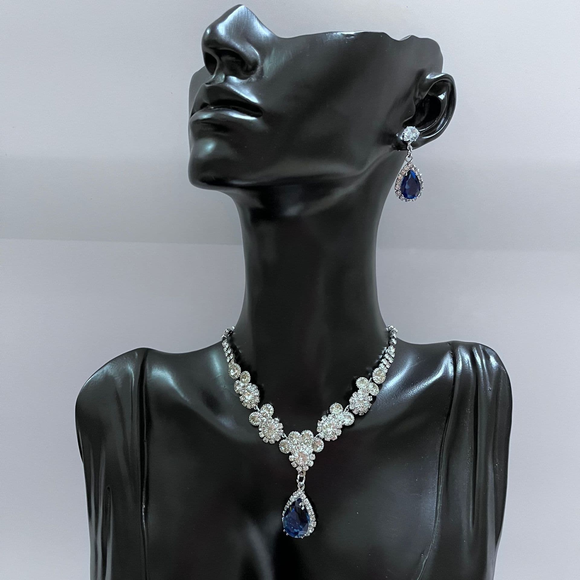 (Wholesale), necklace and earrings, set for bride, wedding dress, accessory, 3 piece set