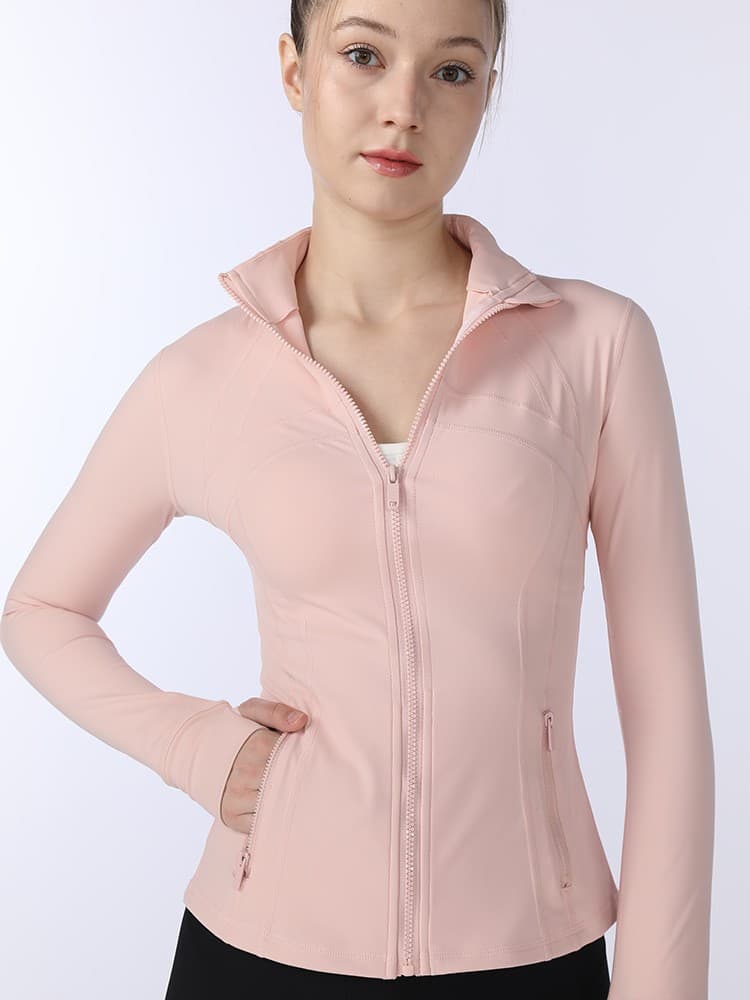 Sports quick dry jacket for gym, fitted long-sleeve, yoga clothing 2