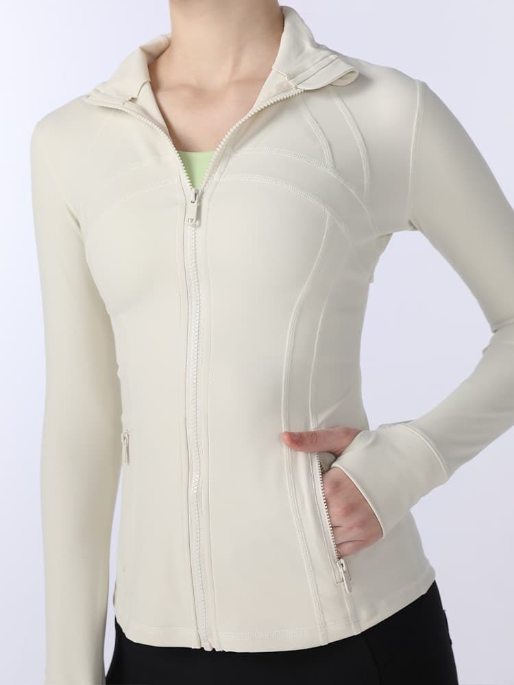 Sports quick dry jacket for gym, fitted long-sleeve, yoga clothing 3