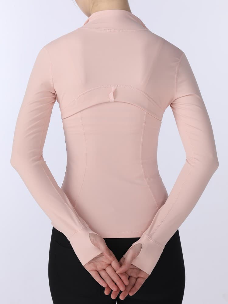 Sports quick dry jacket for gym, fitted long-sleeve, yoga clothing 5