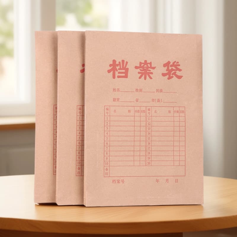 Spot processing rope wrapping style thickened kraft paper file bag bidding information A4 information bag official document bag 3