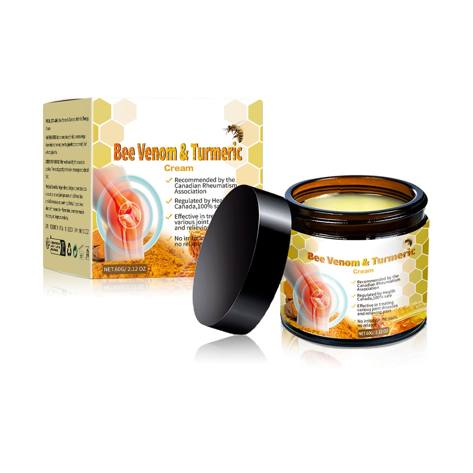 Cross -border new product bee toxic body joint care cream 60g neck back body joint bee toxic external nursing cream 5