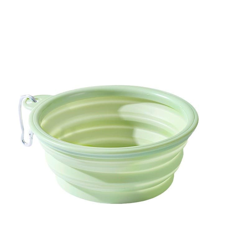Pet cat and dog folding bowl dog basin out portable dog bowl eating bowl outdoor drinking bowl drinking water bowl silicone dog food bowl 5
