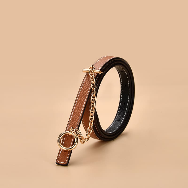 (Wholesale), two-color belt, universal dress, trousers, genuine leather 3