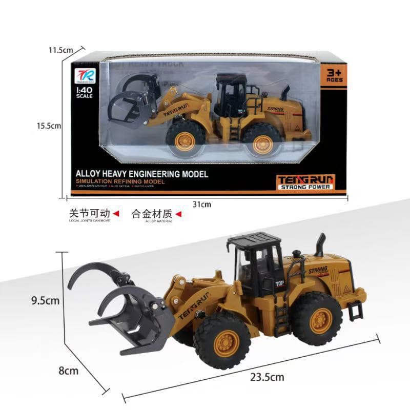 Metal toy car, transport, dump truck, mixing stick, excavator 1