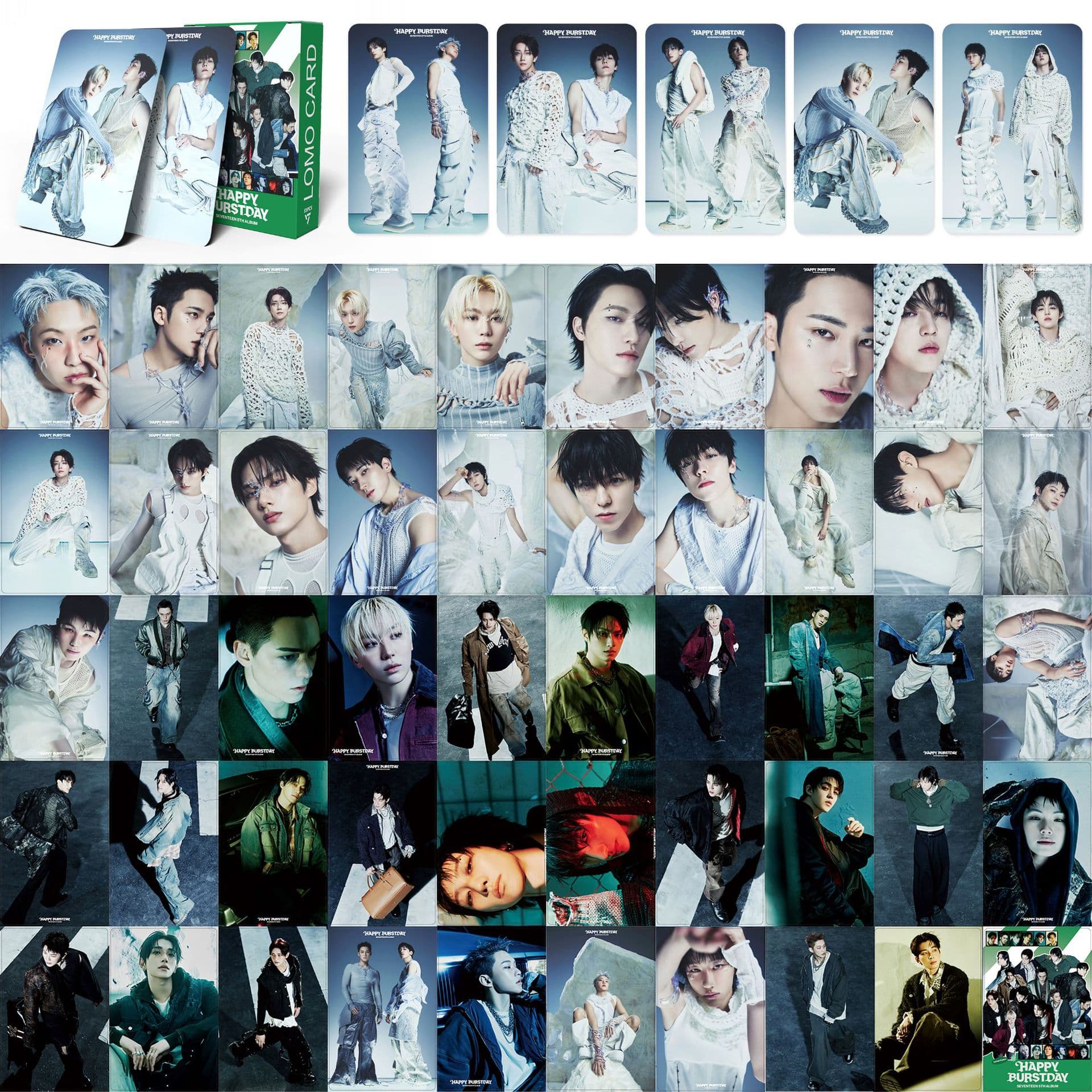 55 SEVENTEEN small cards Regular album HAPPY BURSTDAY peripheral lomo card 2